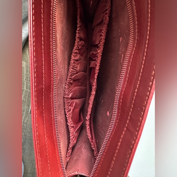 Cartier Vintage Bordeaux envelope Clutch leather bag - Picture 10 of 11